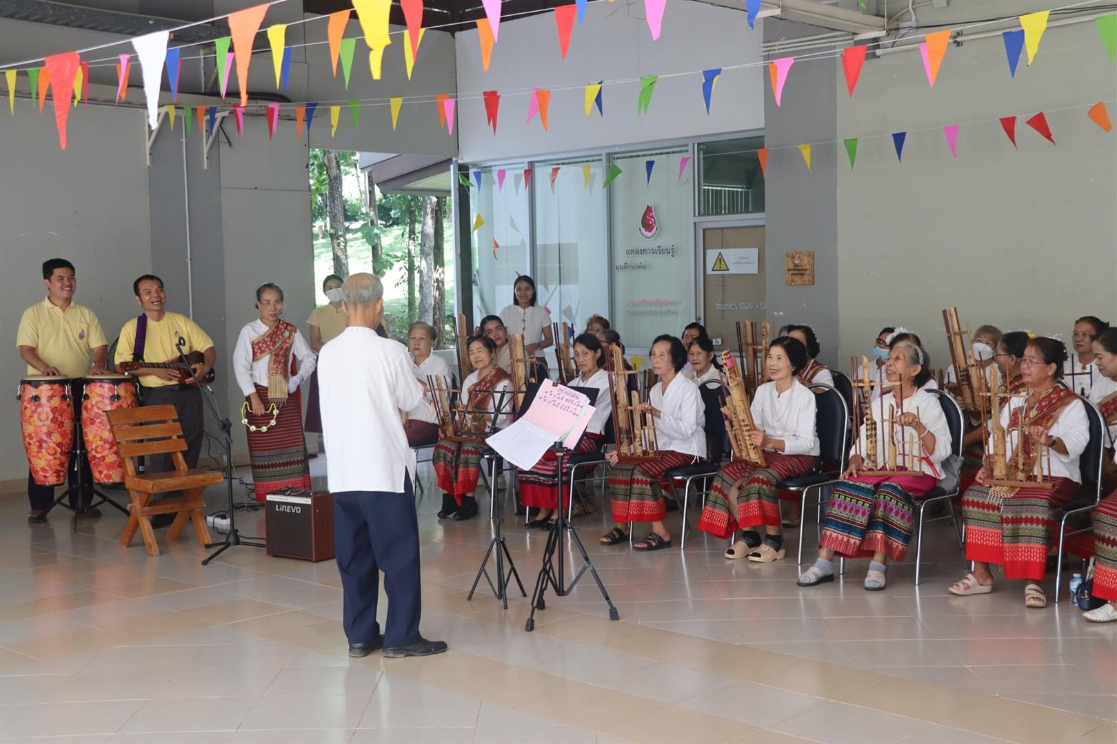 Cultural performance at the Tak Bat Theworohana and Tan Tod Cultural Seminar and Exhibition 2025