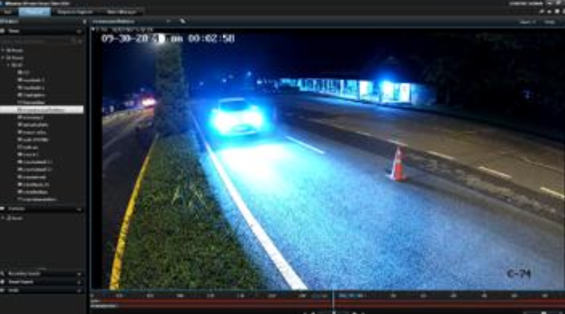 CCTV night vision monitor at University of Phayao