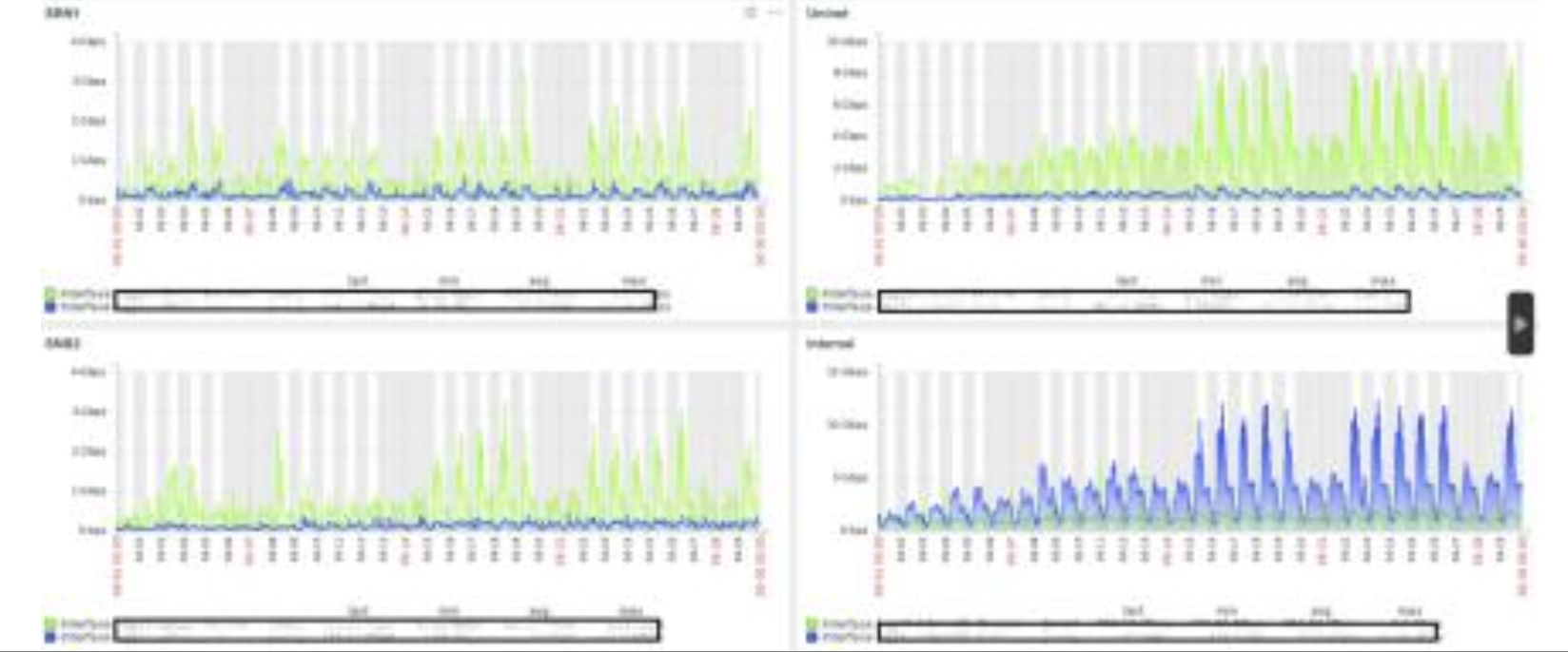 Network uptime monitoring screenshot