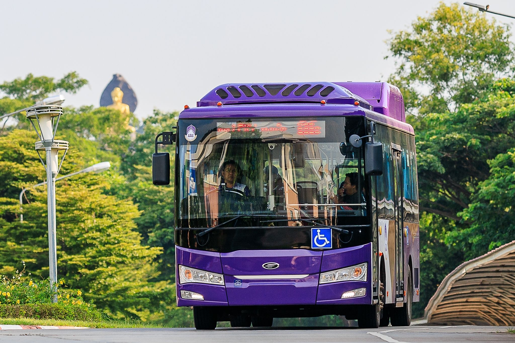 Electric buses on campus