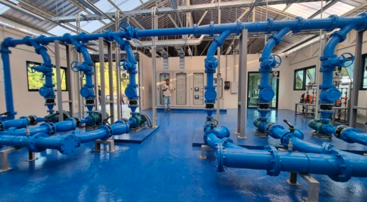 Water production plant pipe system, University of Phayao