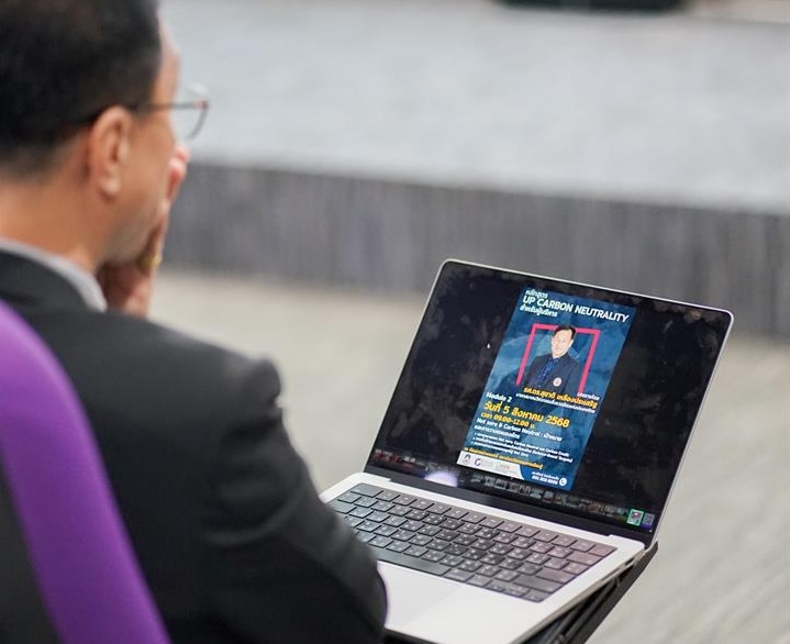 Participant using laptop during Module 2 session