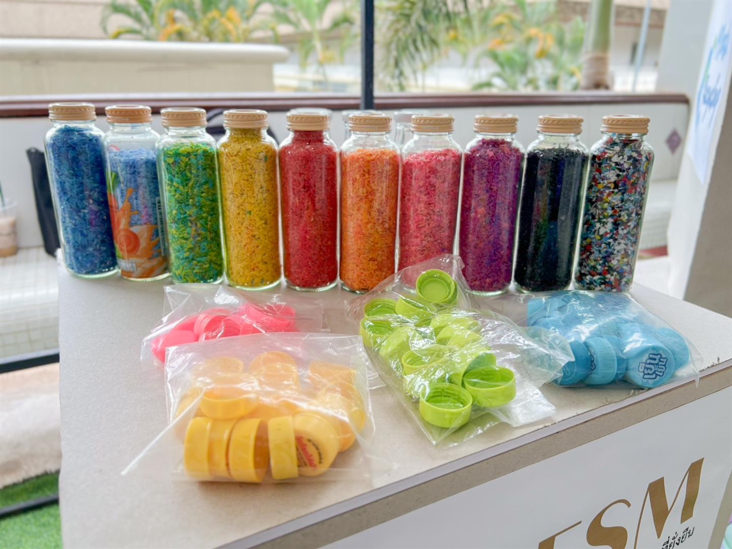 Plastic granules processed from waste