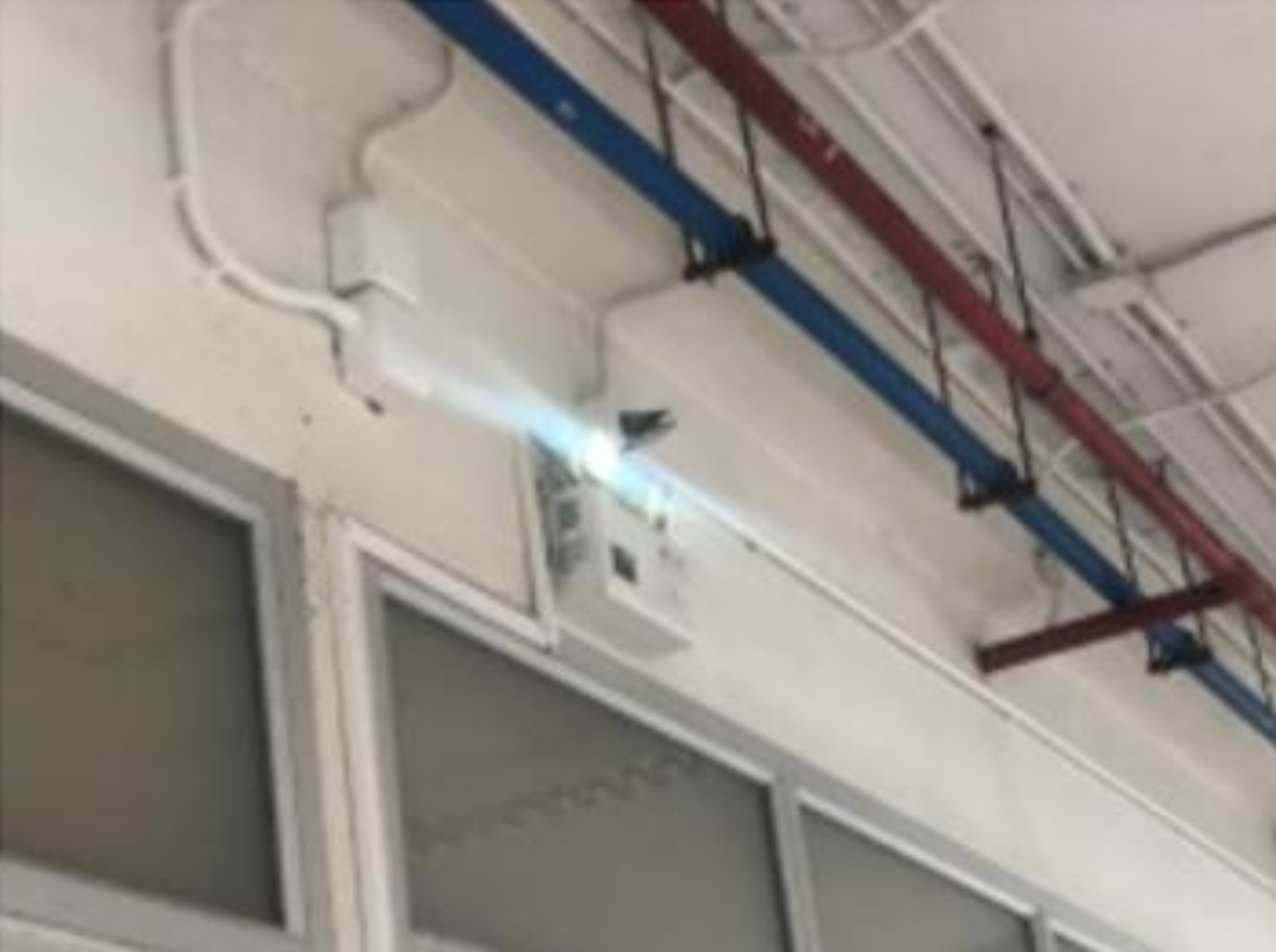 Fire exit pipe system at University of Phayao