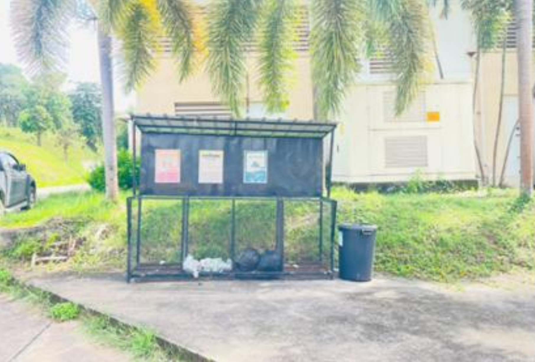 Outdoor waste collection point