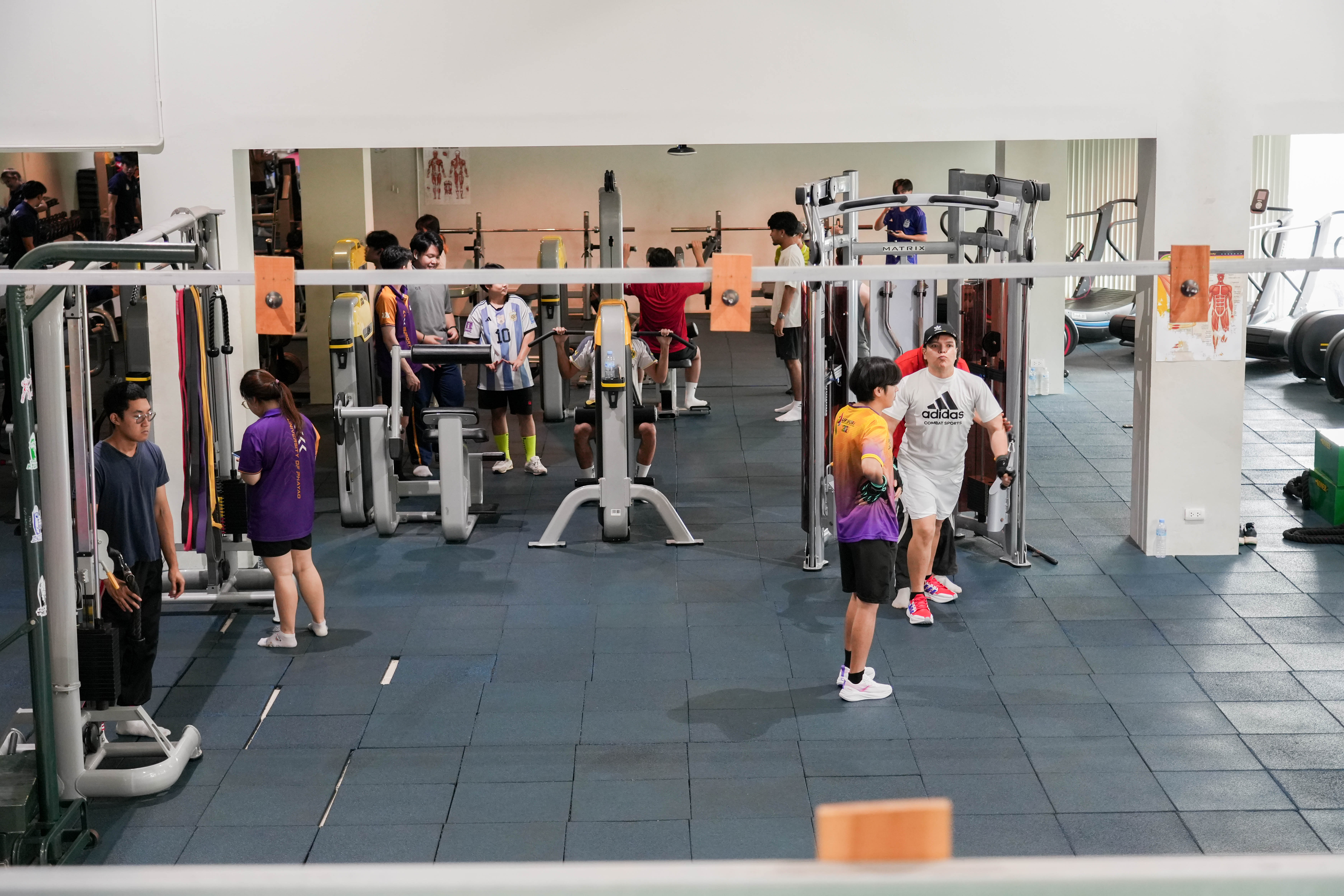 Fitness center equipment at University of Phayao