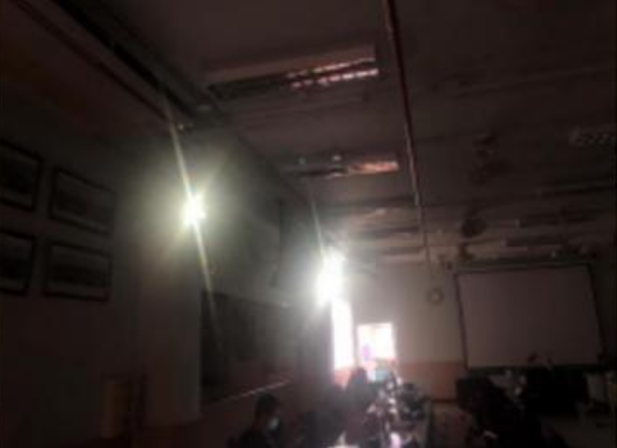 Emergency lighting in building at University of Phayao