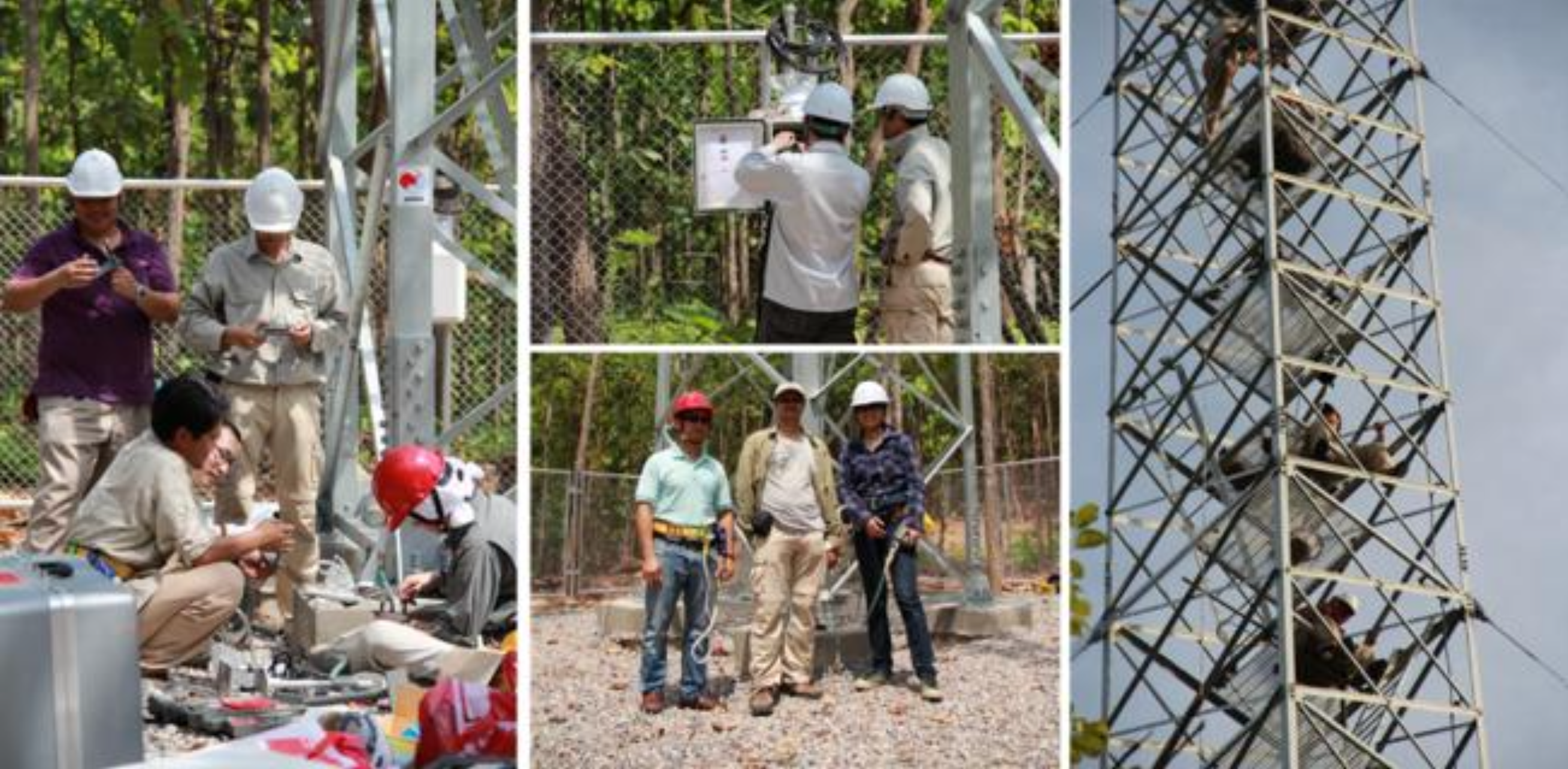 Micrometeorological station installation team, University of Phayao