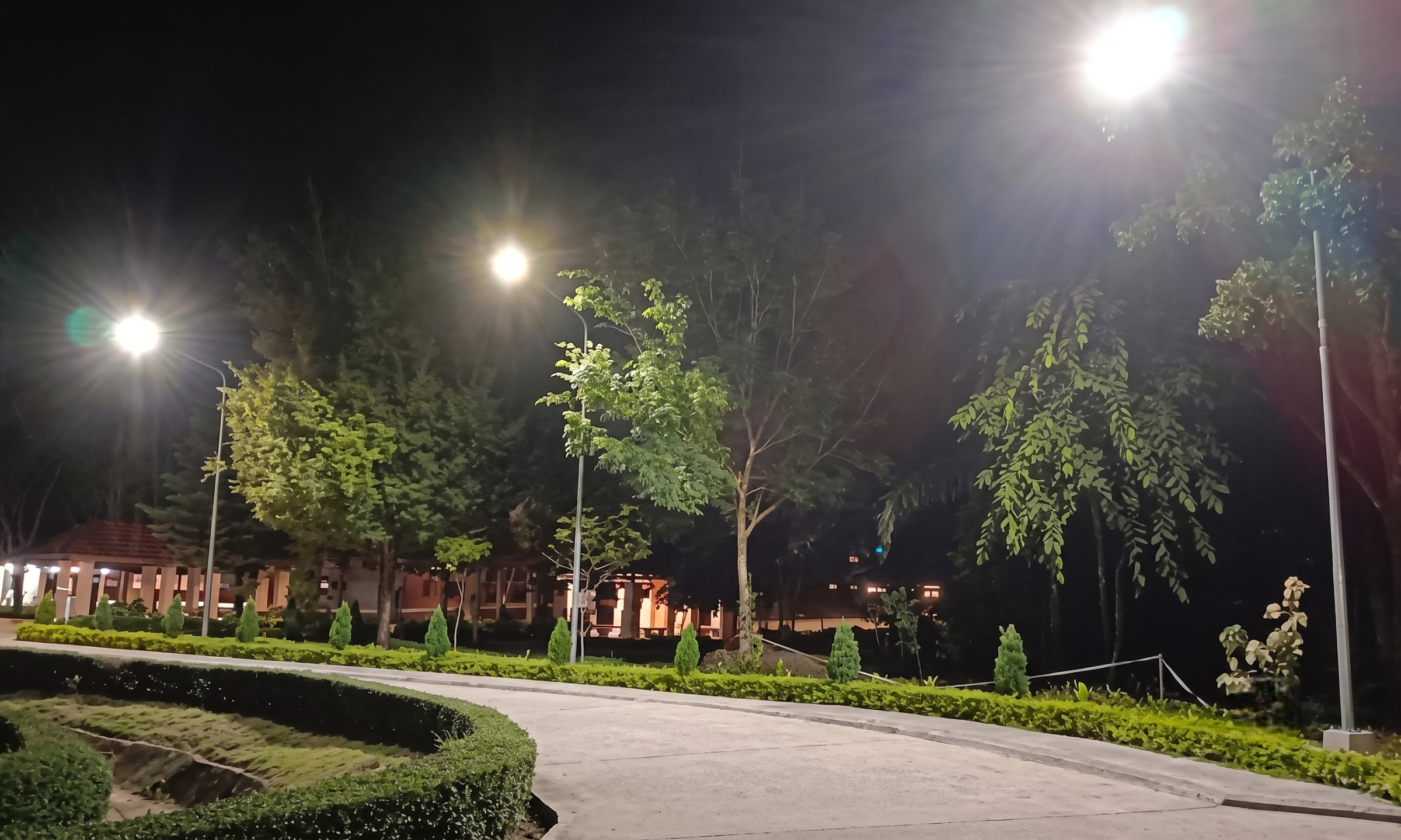 Street lamp for pedestrian at night