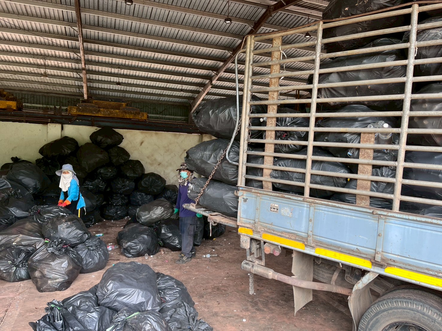 Selling recycled garbage