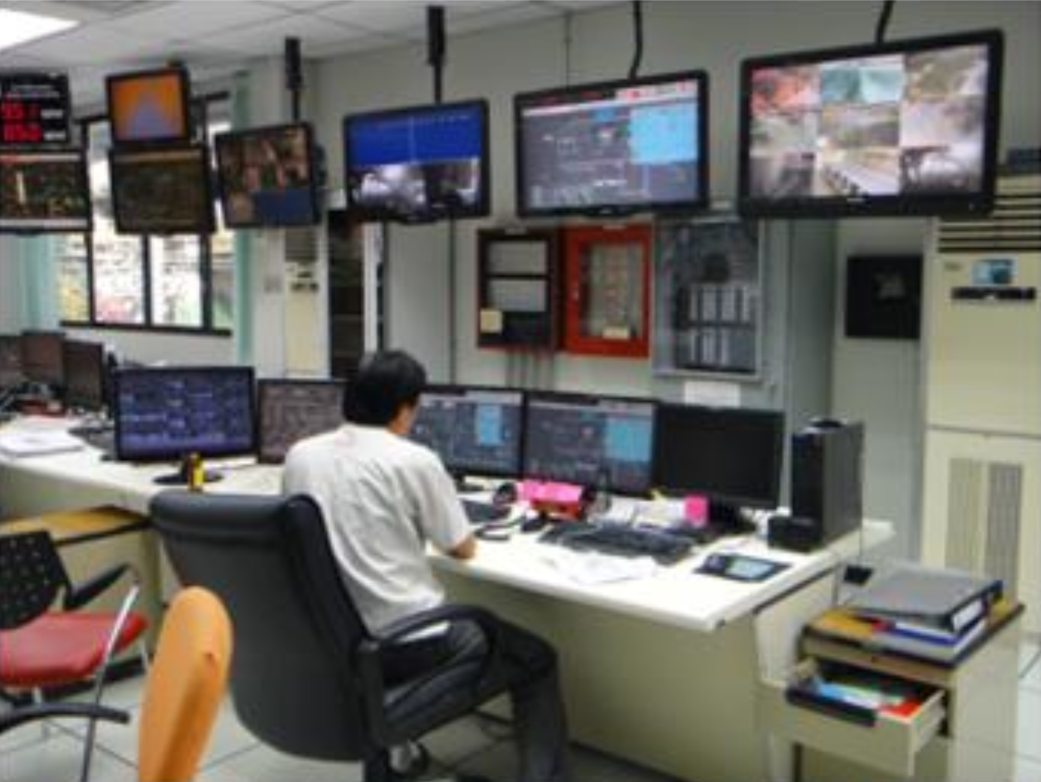 MBT control room with monitoring screens