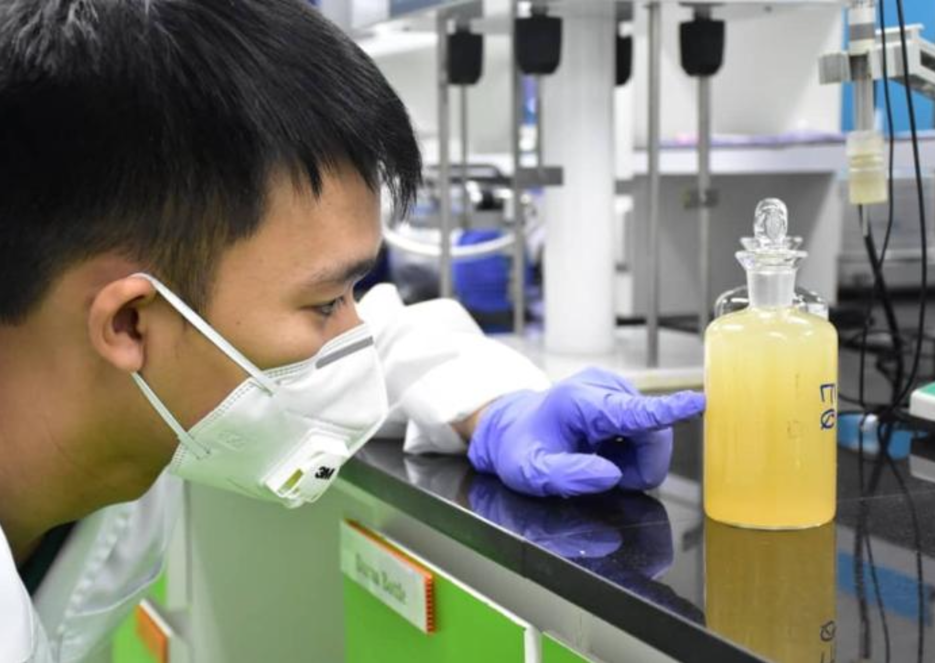 Checking water quality in the laboratory at University of Phayao
