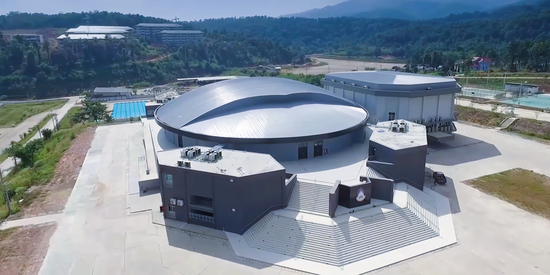 Songwan Sermsri Building aerial view, University of Phayao