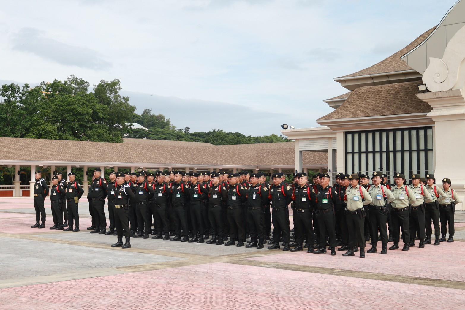 Security officers on duty at University of Phayao