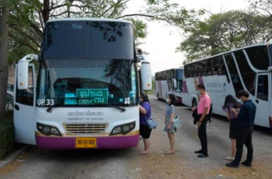 Welfare vehicles transport personnel