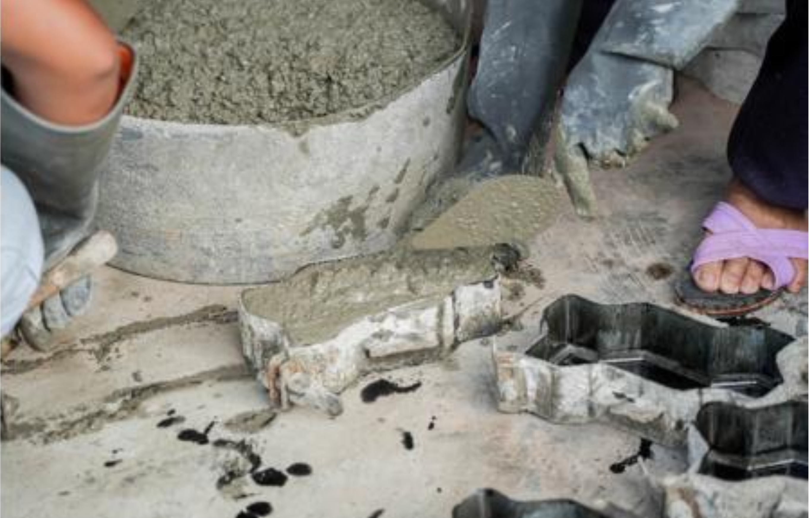 Worm block paving stone production