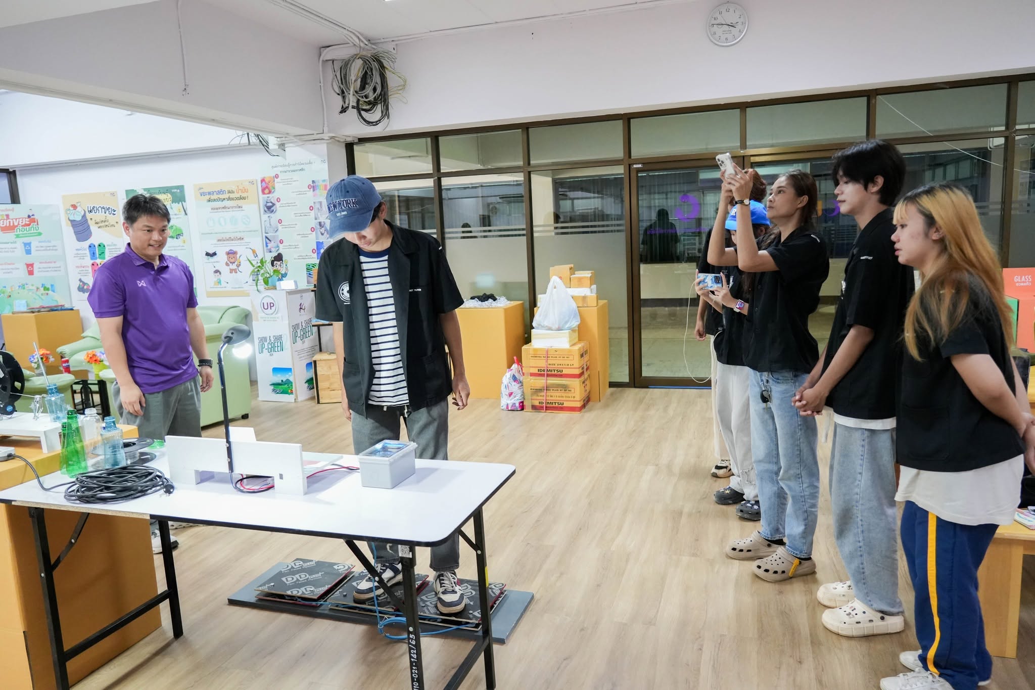 Energy from walking demonstration event