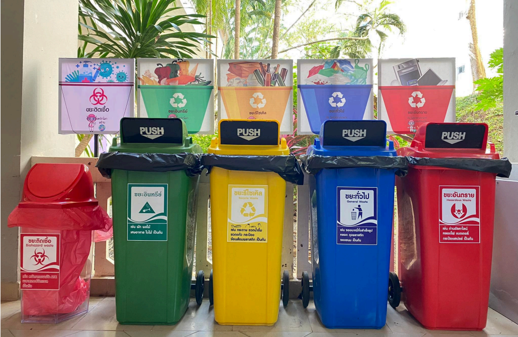 Examples of classified trash bins
