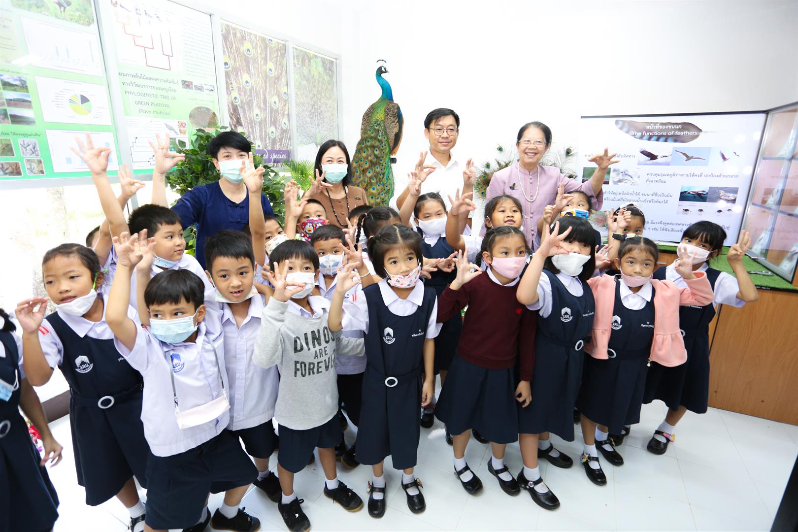 Green Peafowl Learning and Conservation Center poster, University of Phayao