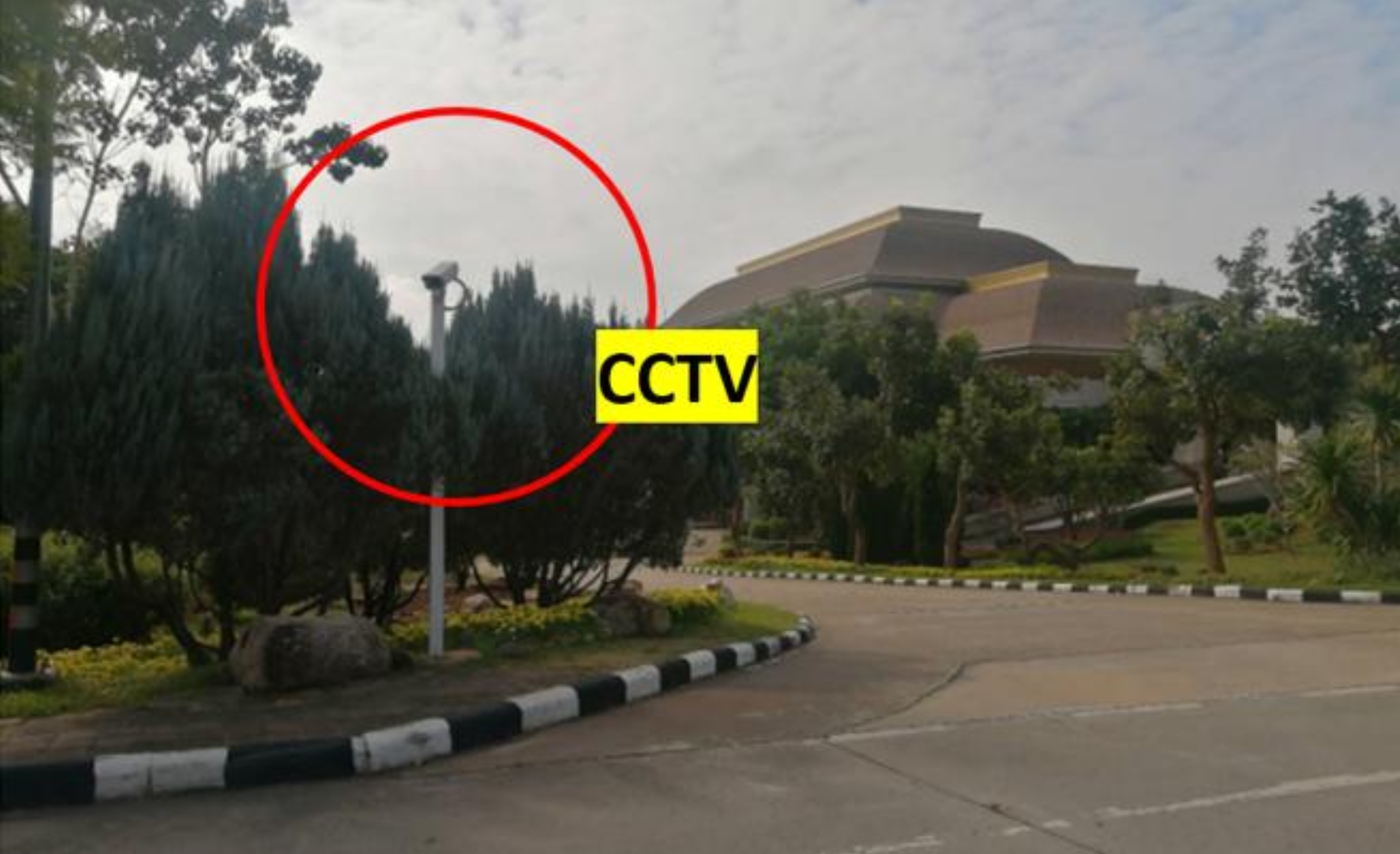 CCTV at University of Phayao gate and building
