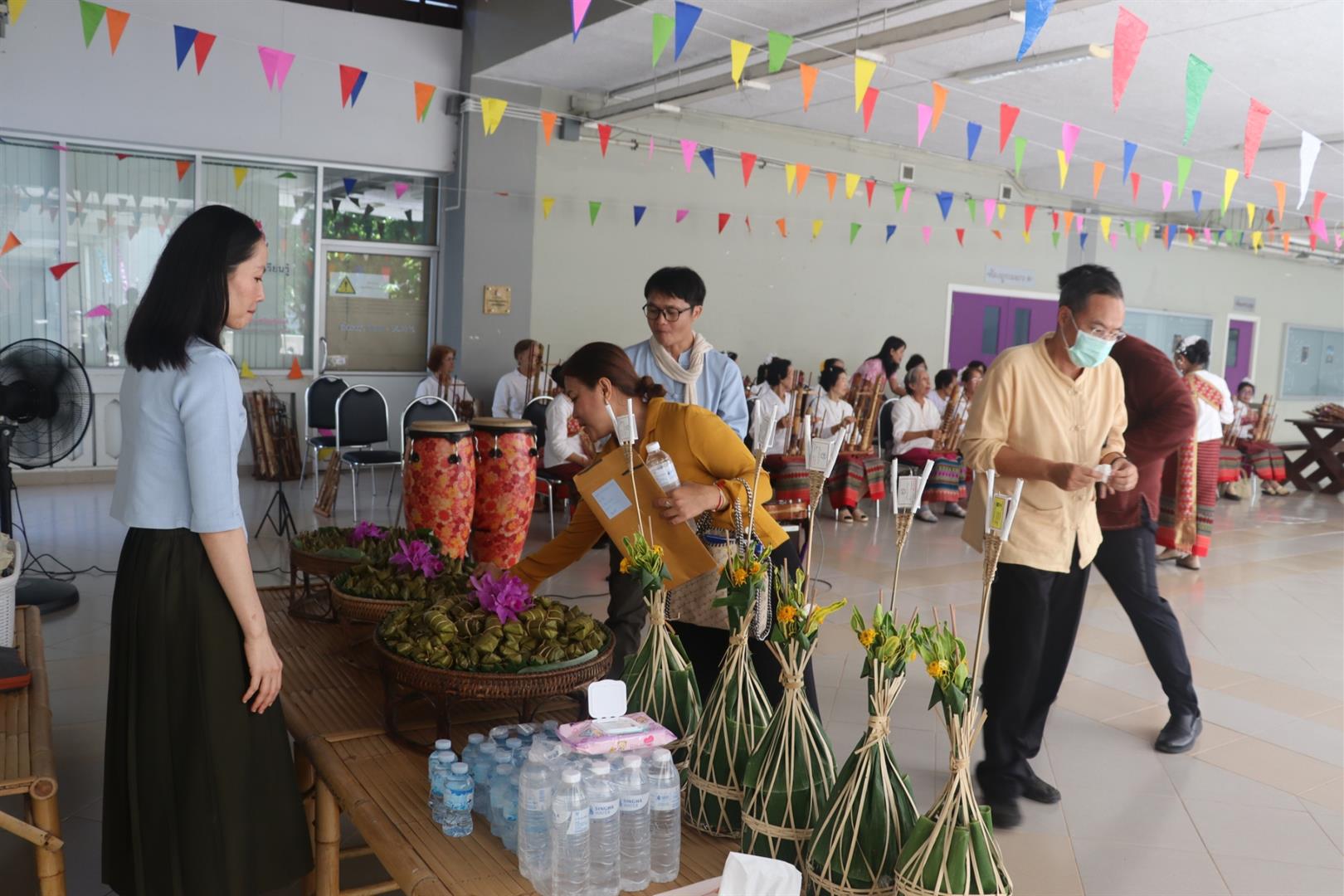 Exhibition booth at the Tak Bat Theworohana and Tan Tod Cultural Seminar and Exhibition 2025